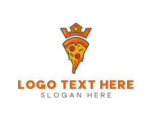 Food Blog - Cheezy Pizza Monarchy logo design