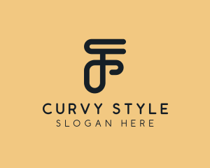 Curvy - Generic Business Letter F logo design