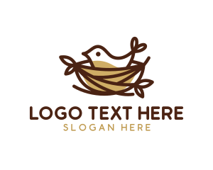 Organic - Nest Bird Organic logo design