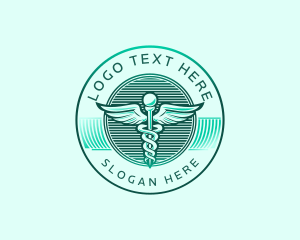 Medicinal - Medical Wing Caduceus logo design