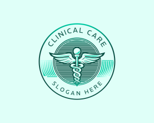 Medical Wing Caduceus logo design