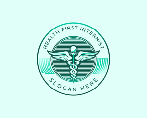 Medical Wing Caduceus logo design