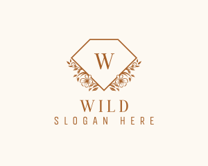 Diamond Floral Wreath Logo