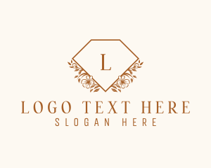 Diamond Floral Wreath Logo