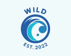 Pool - Summer Wave Beach logo design