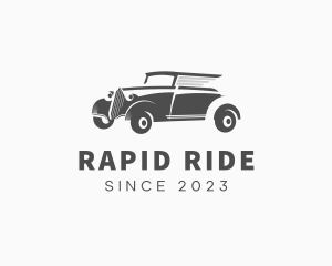 Retro Old Car  logo design