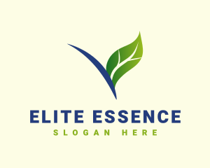 Natural - Leaf Letter V Eco logo design