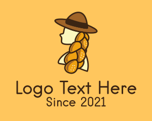 Maiden - Woman Bread Hair logo design