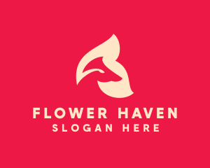 Flower Animal Fox  logo design