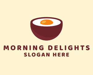 Breakfast - Egg Bowl Soup logo design