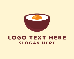 Eat - Egg Bowl Soup logo design