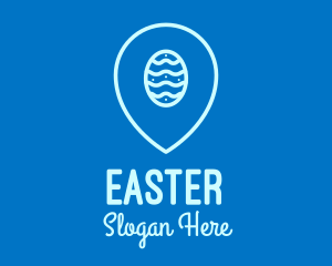 Easter Egg Location Pin  logo design