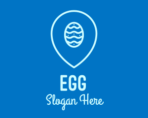 Easter Egg Location Pin  logo design