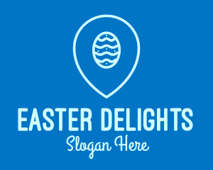 Easter Egg Location Pin  logo design