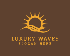 Sun Wave Resort logo design