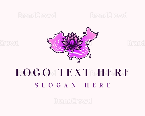 China Lotus Flower Logo