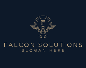 Eagle Bird Aviation Flight logo design