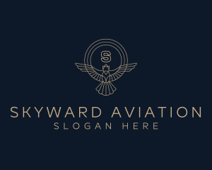 Eagle Bird Aviation Flight logo design