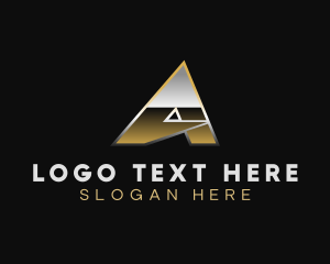 Lettermark - Industrial Metallic Metalwork Letter A logo design