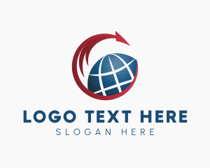 Global - Gradient Arrow Global logo design