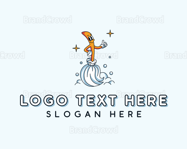 Cleaning Broom Cleaner Logo