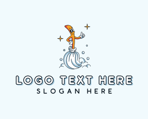 Vintage - Cleaning Broom Cleaner logo design