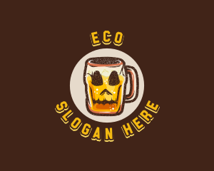 Liquor - Skull Beer Mug logo design