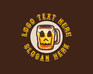 Drinks - Skull Beer Mug logo design