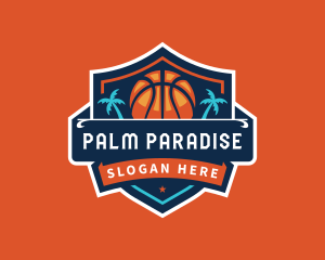 Palm Tree Basketball logo design