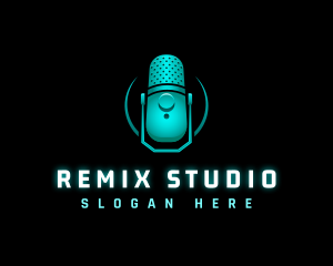 Microphone Audio Studio logo design