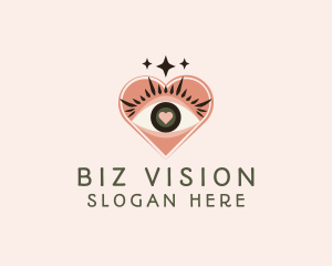 Heart Eye Lashes logo design