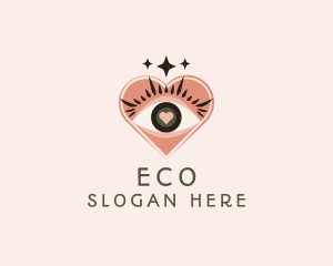 Beauty Shop - Heart Eye Lashes logo design