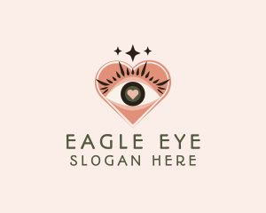 Heart Eye Lashes logo design