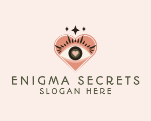 Heart Eye Lashes logo design