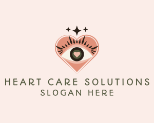 Heart Eye Lashes logo design