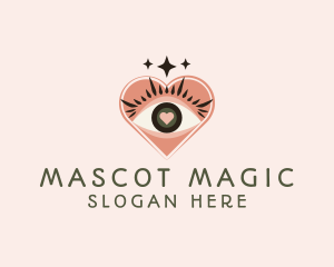 Heart Eye Lashes logo design