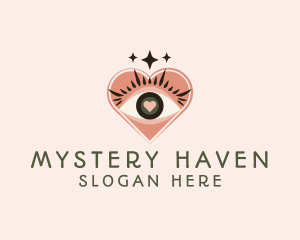 Heart Eye Lashes logo design