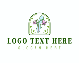 Map - Sweden Flower Gardening logo design