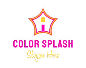 Colorful Star House logo design