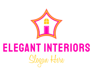 Colorful Star House logo design