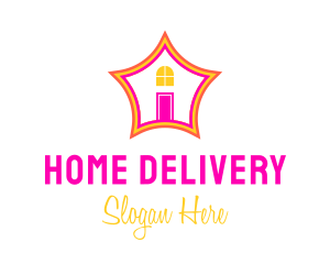 Colorful Star House logo design