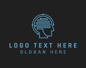 Brain - AI Mind Technology logo design