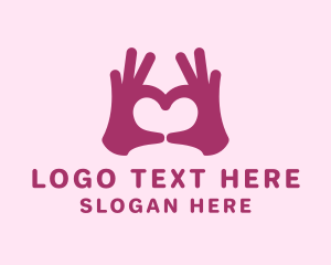 Finger Heart - Matchmaking Heart Hand logo design