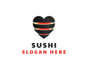 Maki Heart Restaurant logo design