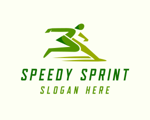 Sprint - Running Athlete Varsity logo design