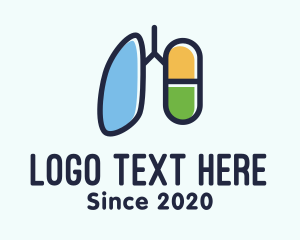 Cancer - Respiratory Lung Medicine Capsule logo design