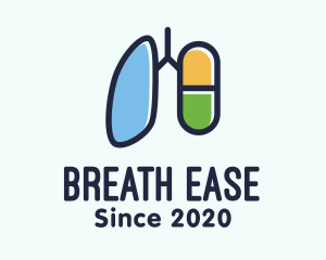 Respiration - Respiratory Lung Medicine Capsule logo design