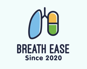 Respiratory Lung Medicine Capsule logo design