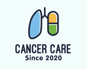 Cancer - Respiratory Lung Medicine Capsule logo design