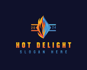 Heat Fire Ice logo design